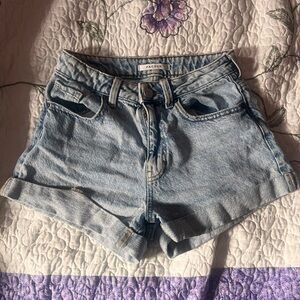 Pacsun High waisted, super cute blue shorts.
